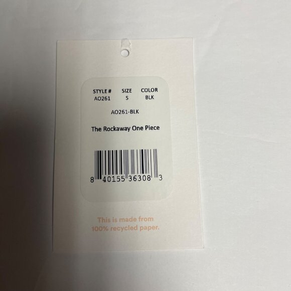 Andie The Rockaway Double Strap One Piece Swimsuit Black Sz SM - Picture 10 of 11